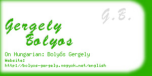 gergely bolyos business card