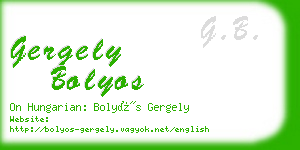 gergely bolyos business card